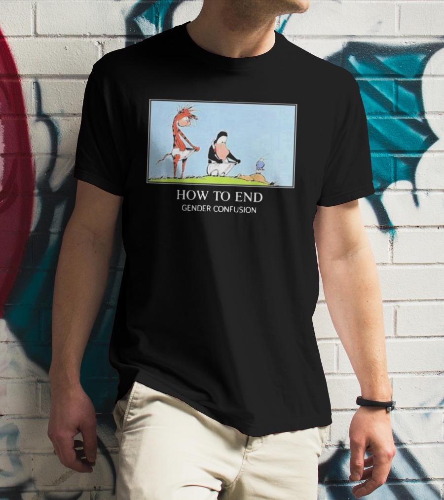 How To End Gender Confusion Calvin Hobbes Peanuts T-Shirt