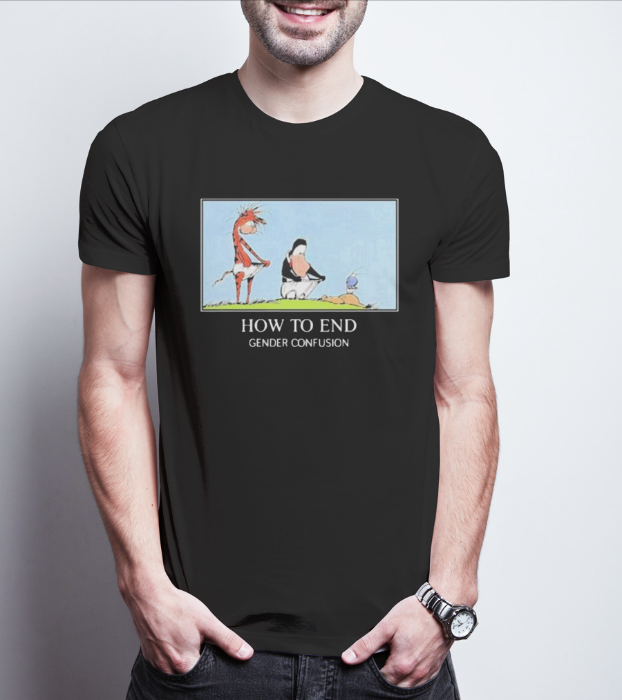 How To End Gender Confusion Calvin Hobbes Peanuts T-Shirt