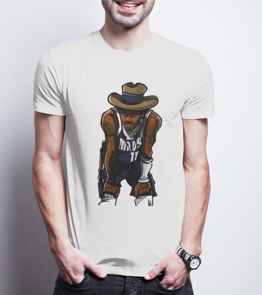 Kyriewrld Merch Cowboy Kai Mavs 11 Basketball Cartoon T-Shirt