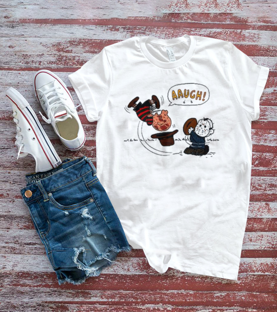 Aaugh Freddy Charlie Brown Halloween Mashup T-Shirt