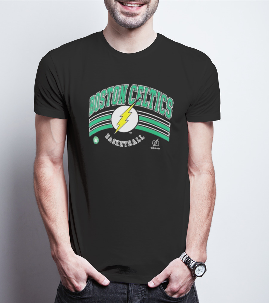 Boston Celtics The Flash Basketball Lightning T-Shirt