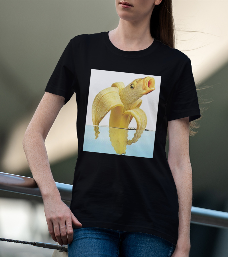 Banana Fish Meme Surreal Hybrid Fruit Fish Image T-Shirt