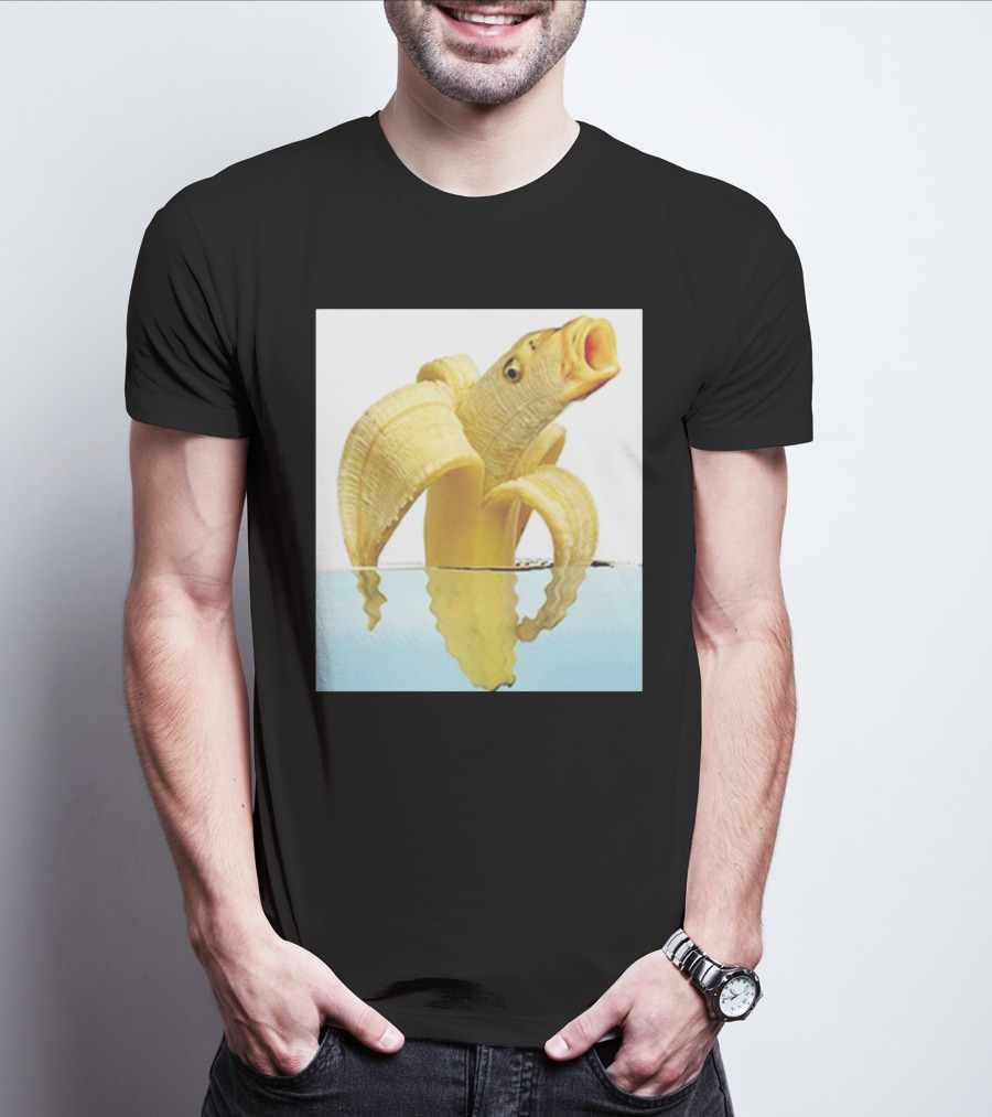 Banana Fish Meme Surreal Hybrid Fruit Fish Image T-Shirt