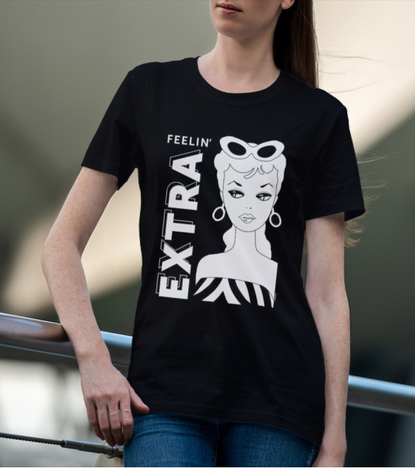 Barbie Feelin’ Extra Retro Chic With Sunglasses And Earrings T-Shirt