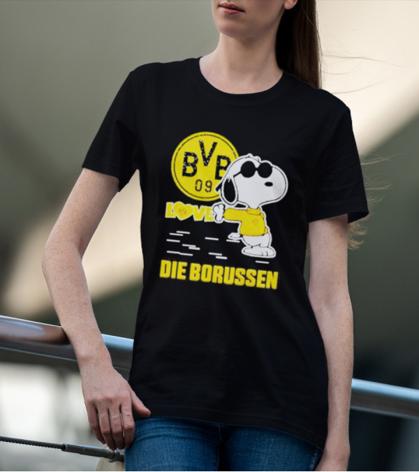 Snoopy Love BVB 09 Die Borussen Football Soccer T-Shirt