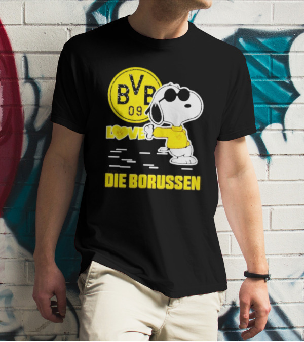 Snoopy Love BVB 09 Die Borussen Football Soccer T-Shirt