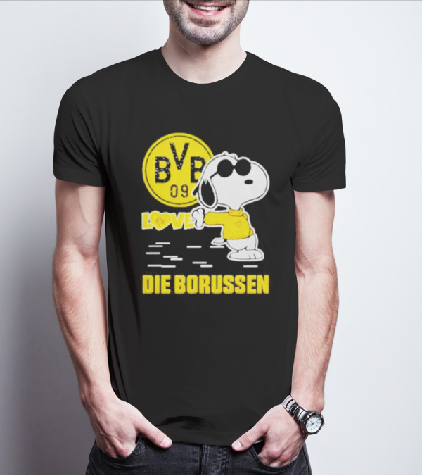 Snoopy Love BVB 09 Die Borussen Football Soccer T-Shirt