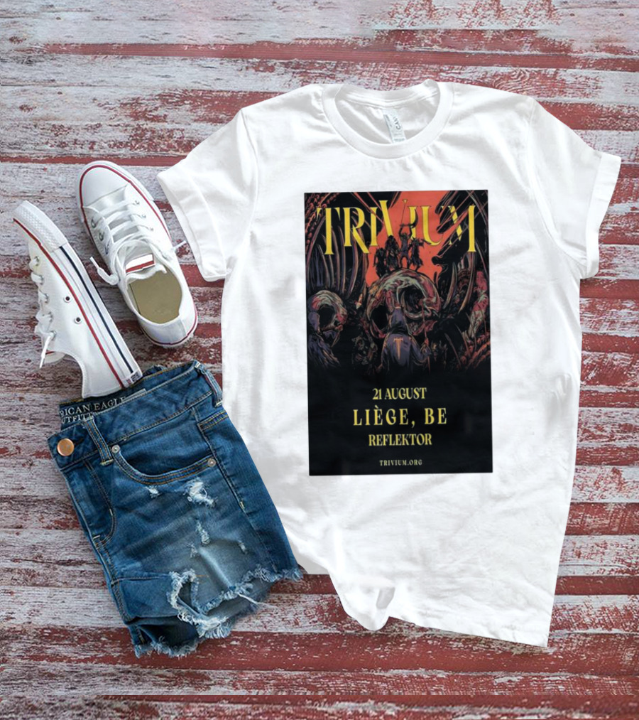 Trivium 21 August Liège BE Reflektor Concert Event T-Shirt