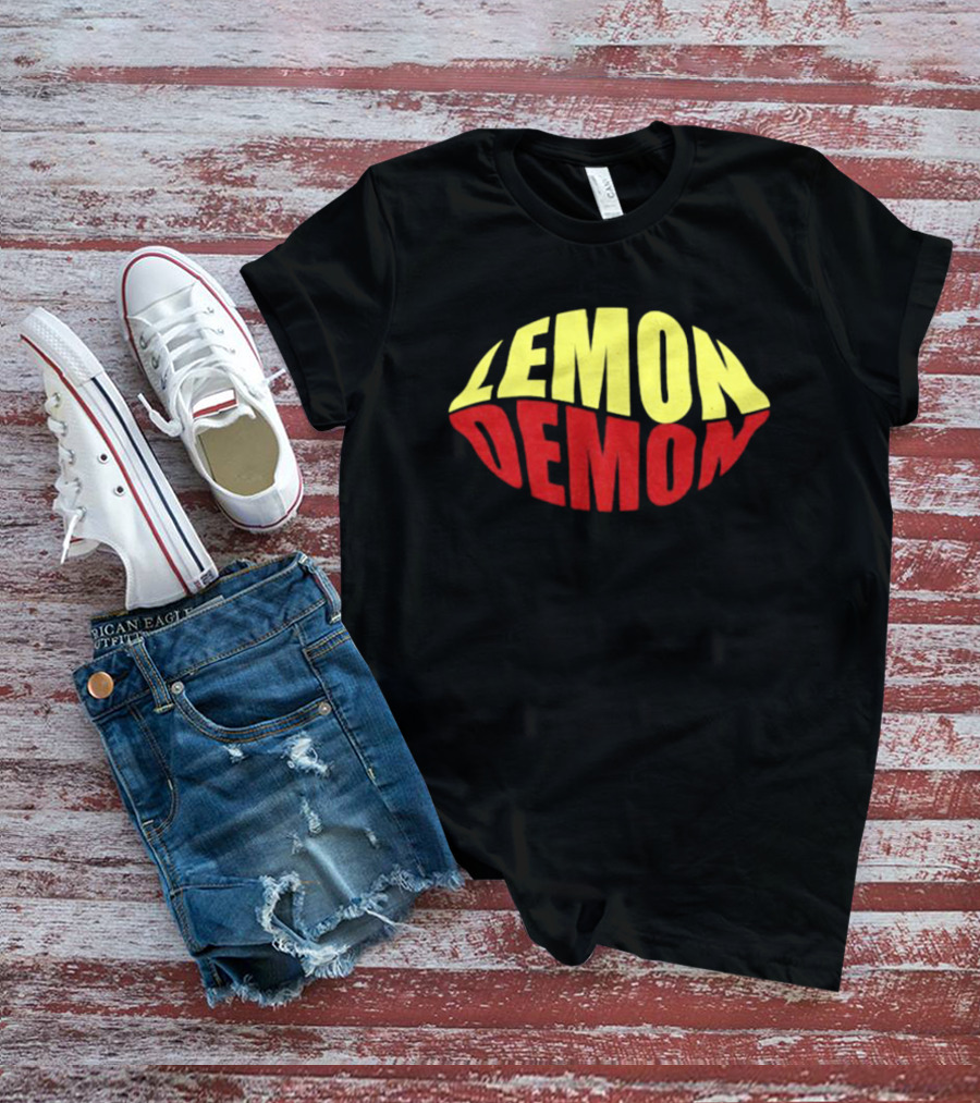 Lemon Demon Classic Logo Bold Yellow Red T-Shirt
