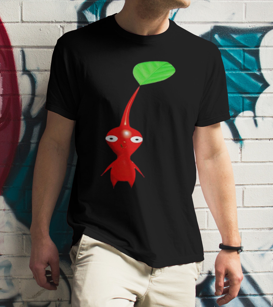 Pikmin Red Pikpik Character With Leaf Stem T-Shirt