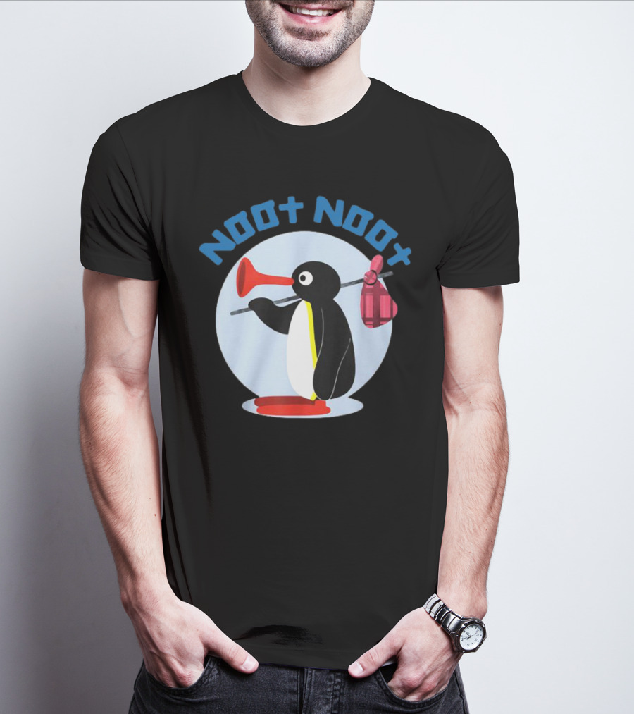 NOOT NOOT Pingu Penguin Red Horn Backpack Circle T-Shirt