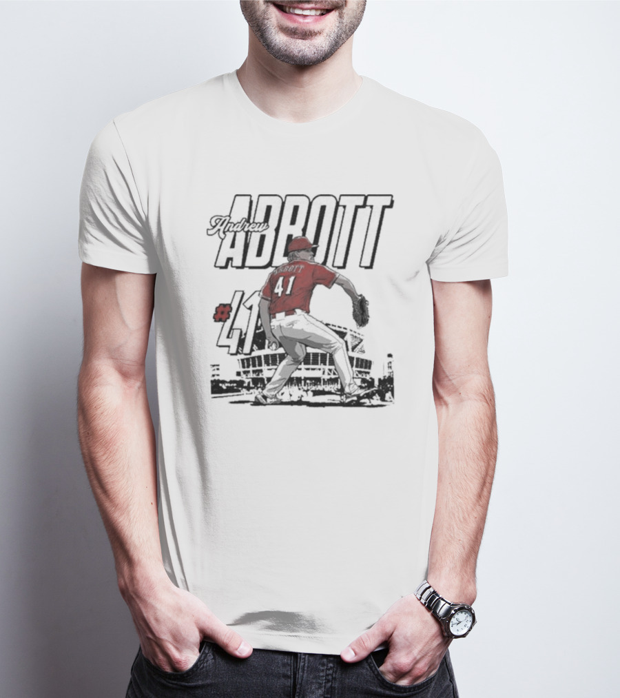 Andrew Abbott #41 Stadium MLBPA T-Shirt