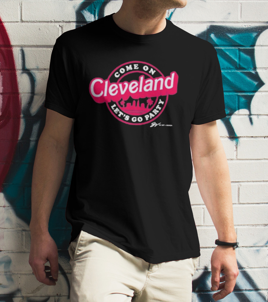 Gv Art Cleveland Come On Let's Go Party Skyline T-Shirt