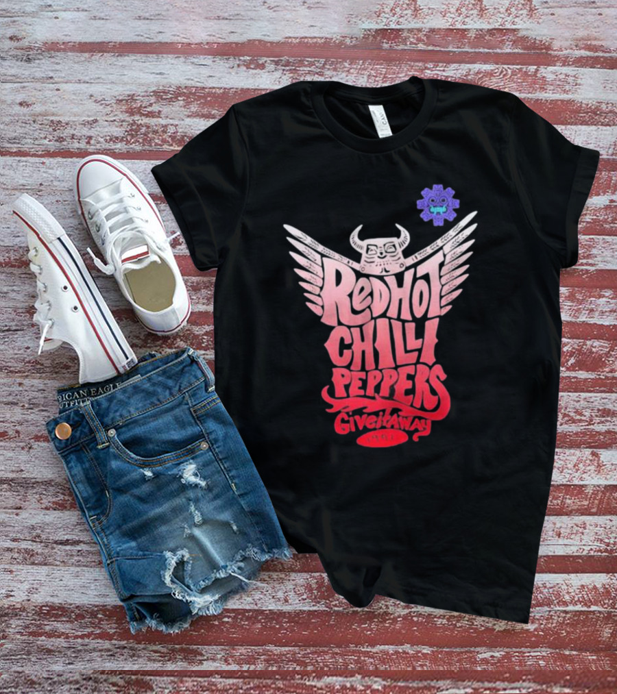 Red Hot Chili Peppers Give It Away 1991 Winged Skull T-Shirt