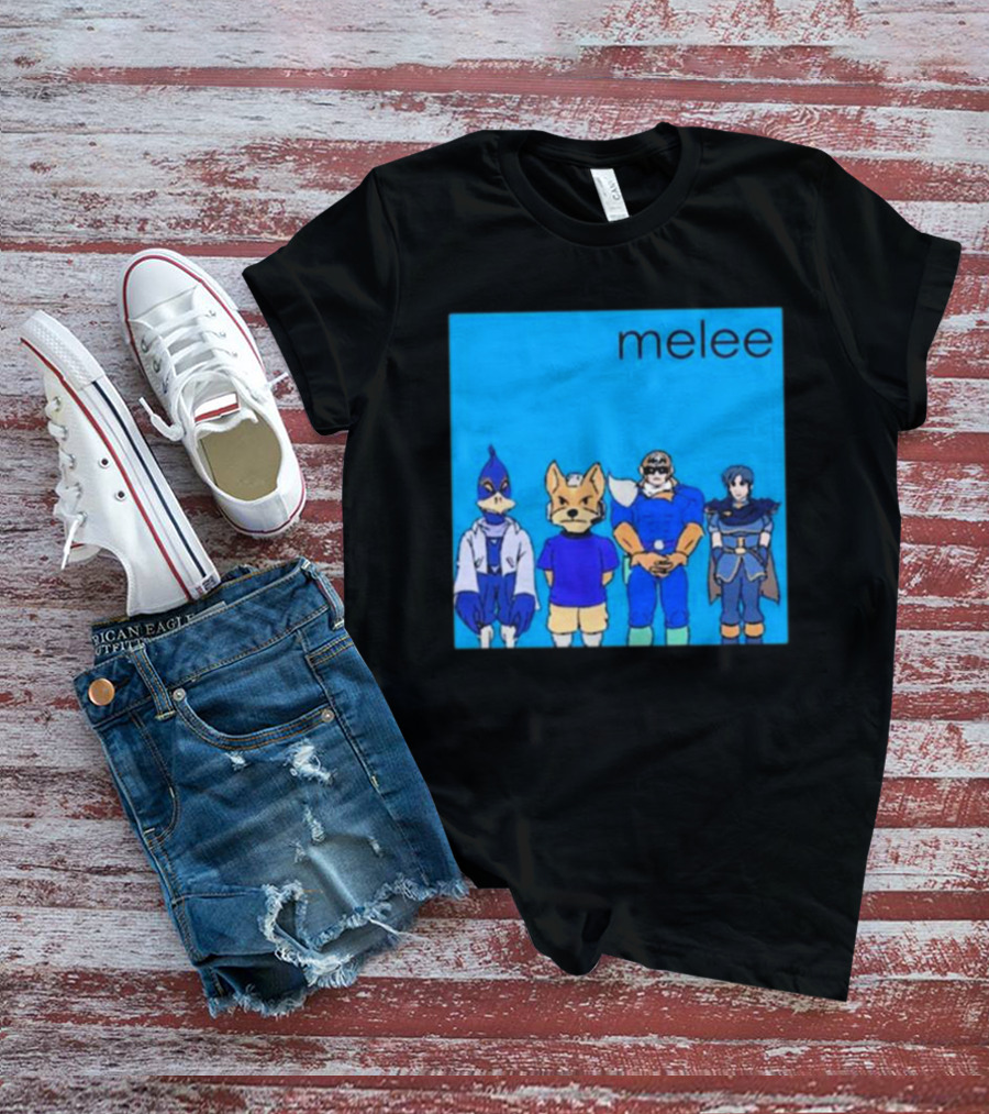 Start GG Shop Melee Blue Album Video Game Characters T-Shirt