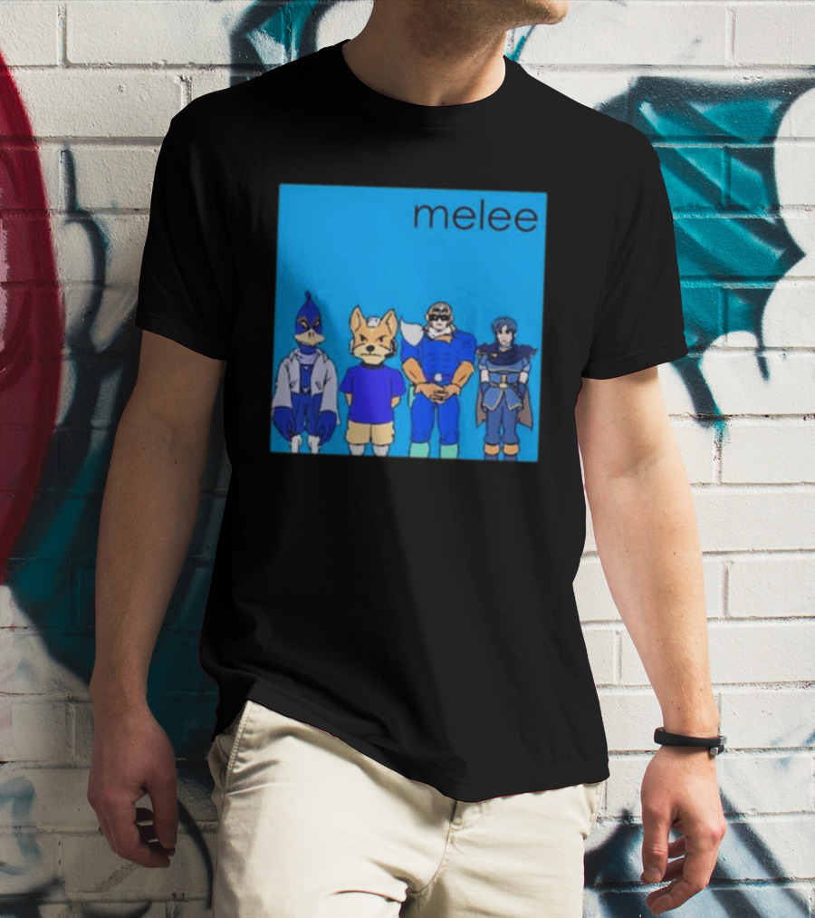 Start GG Shop Melee Blue Album Video Game Characters T-Shirt