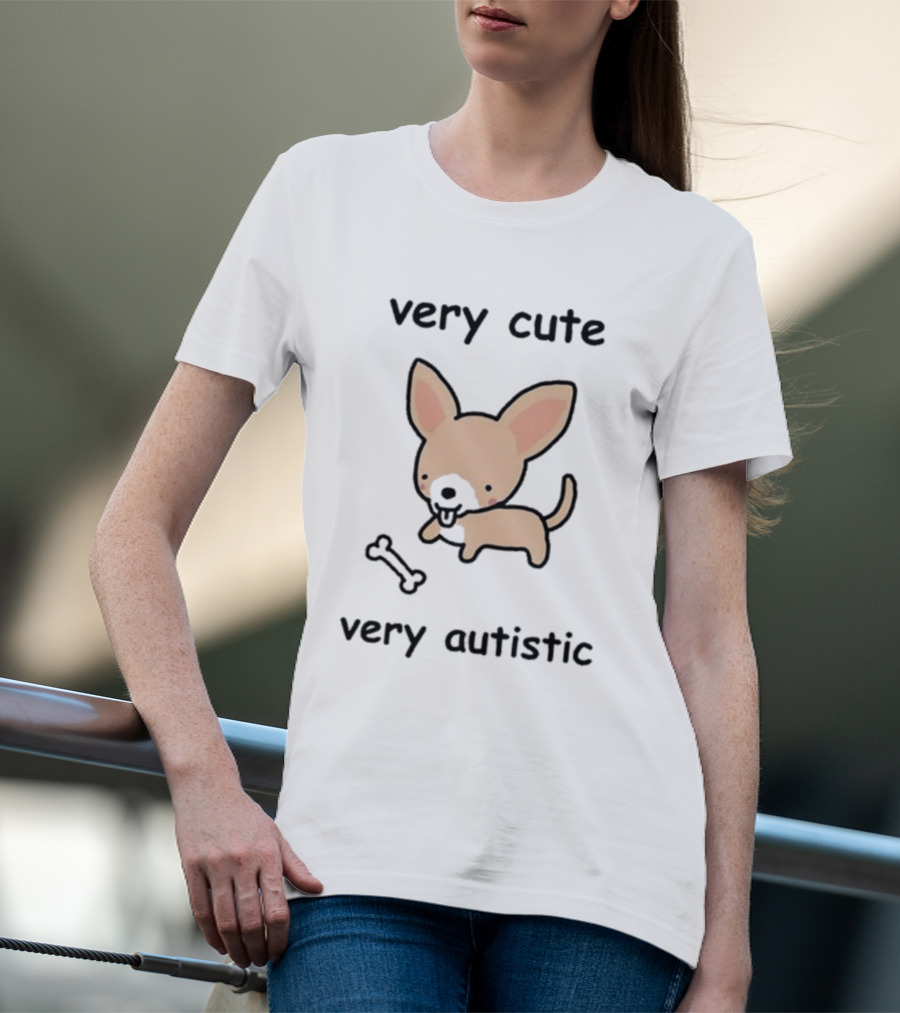 Very Cute Very Autistic Dog With Bone T-Shirt