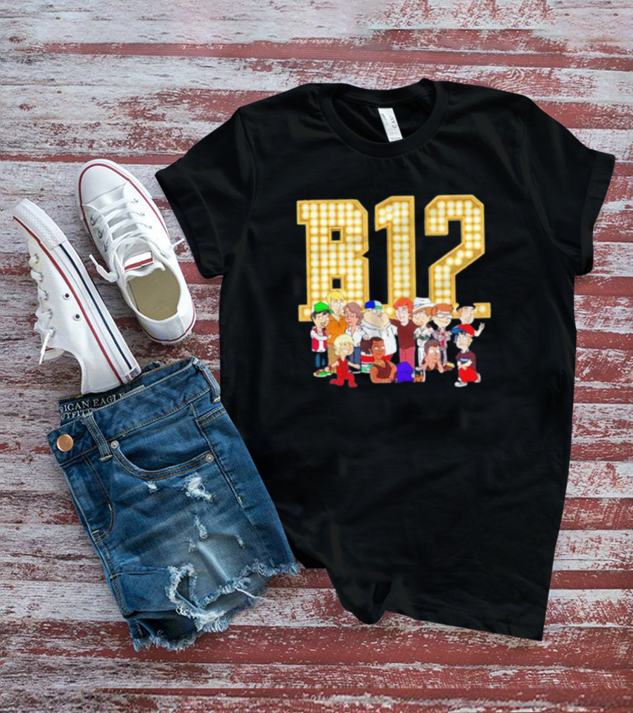 B12 Boys 12 Comic Con Animated Characters Ensemble T-Shirt