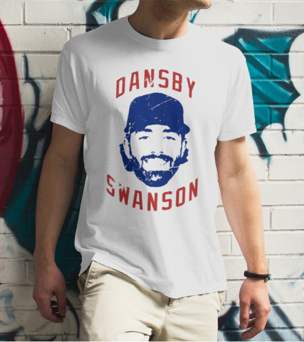 Dansby Swanson Chicago Baseball Portrait Fan T-Shirt