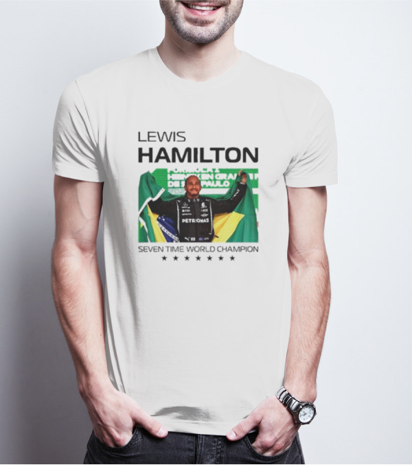 Lewis Hamilton São Paulo Grand Prix Seven Time World Champion T-Shirt