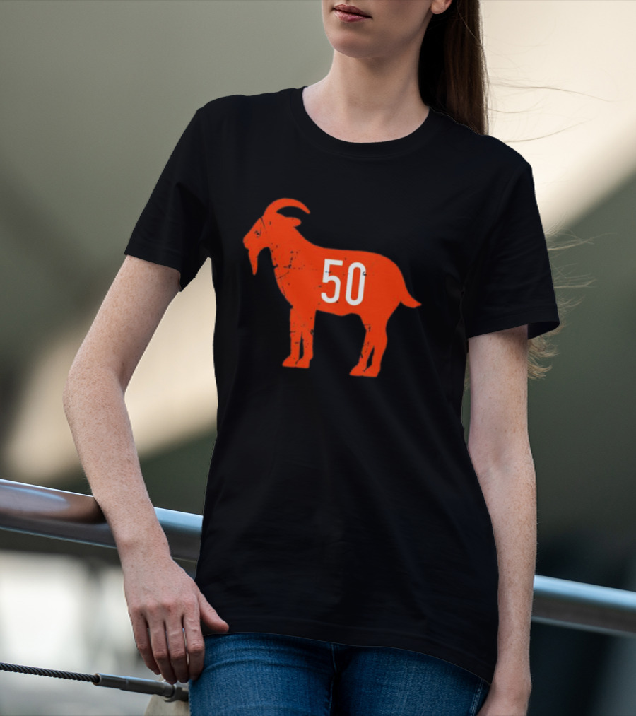 Mike Singletary Goat 50 Chicago Football Fan Iconic Number Legend T-Shirt