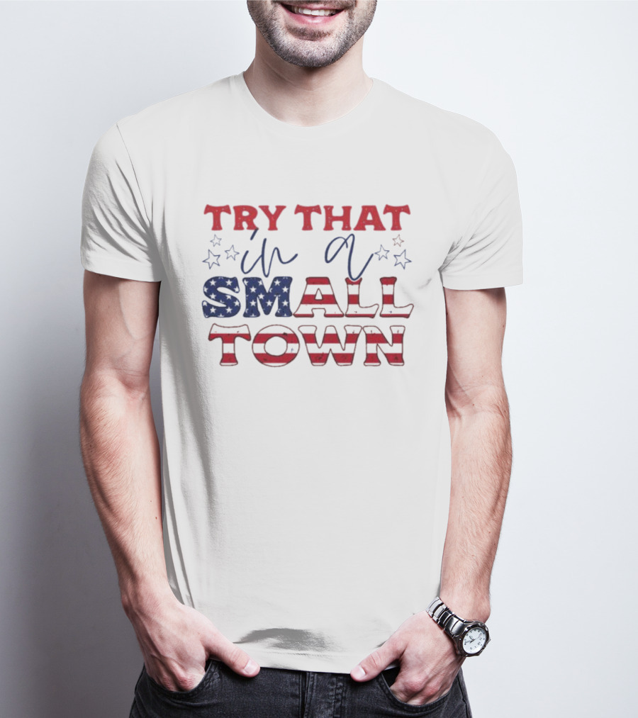 Jason Aldean Try That In A Small Town Red White Blue Stars T-Shirt