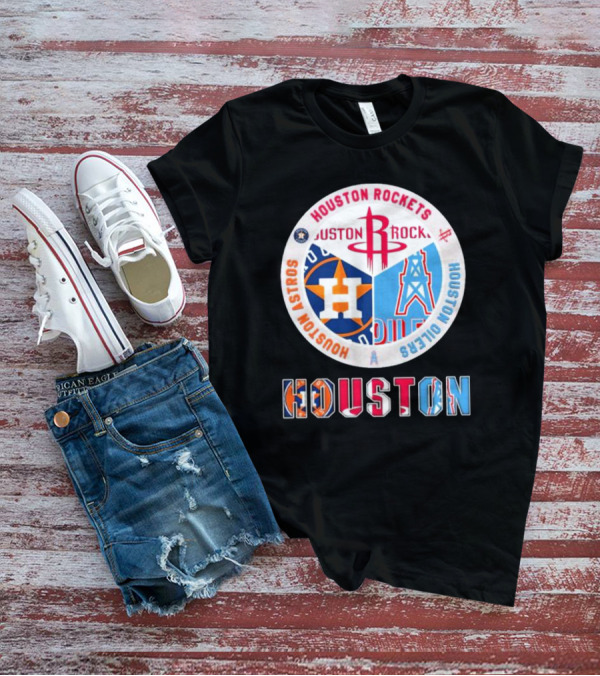 Houston Rockets Astros Oilers Sports Teams T-Shirt