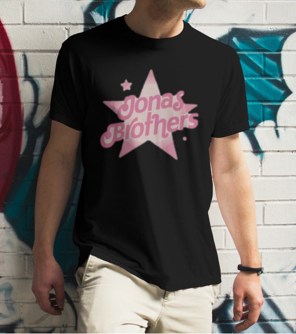 Jonas Brothers Pink Stars Retro T-Shirt