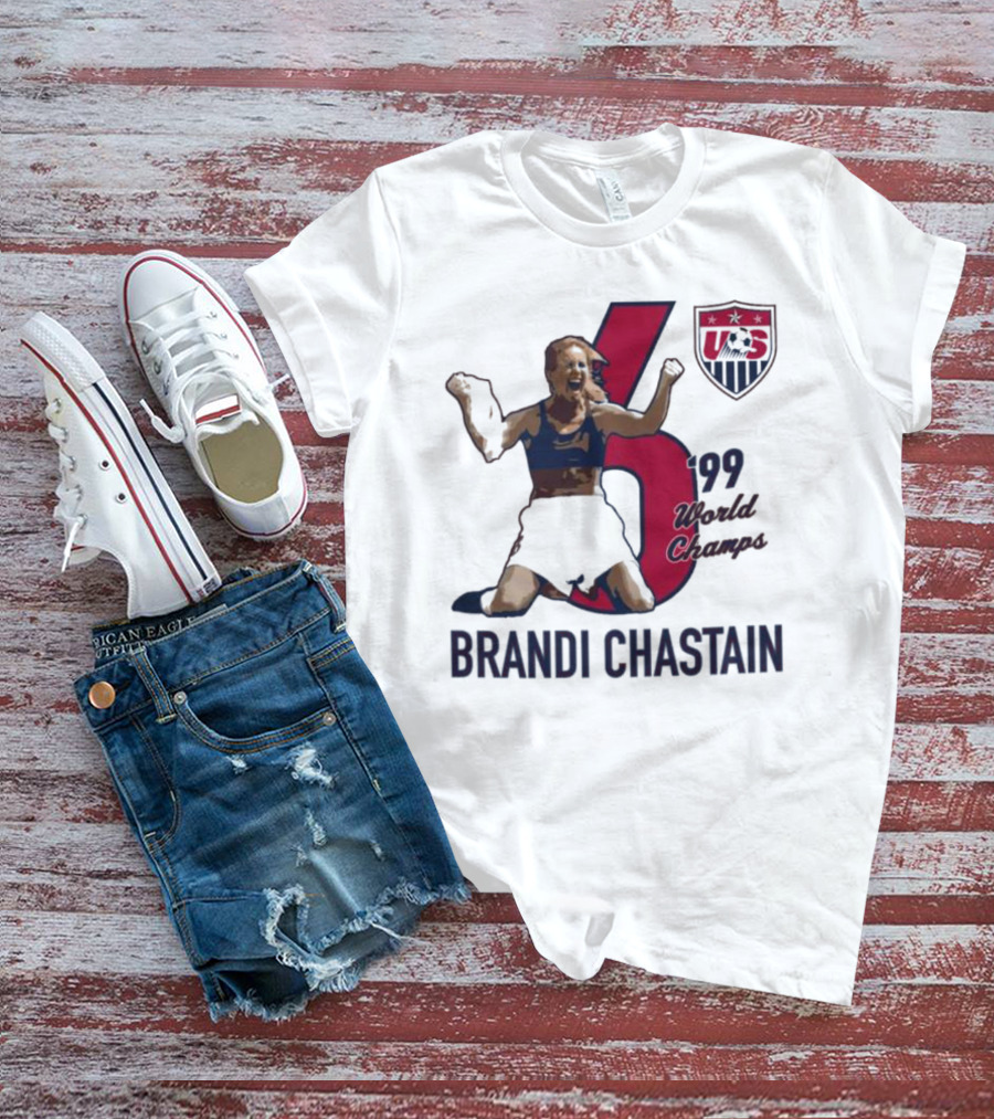 USWNT Brandi Chastain 6 99 World Champs T-Shirt
