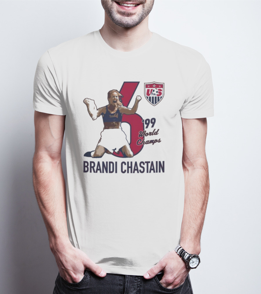USWNT Brandi Chastain 6 99 World Champs T-Shirt