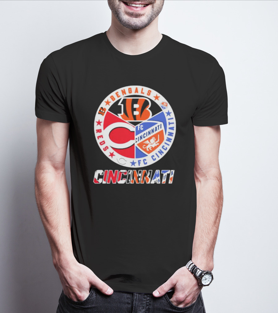 Cincinnati Reds Bengals FC Cincinnati Cincinnati T-Shirt