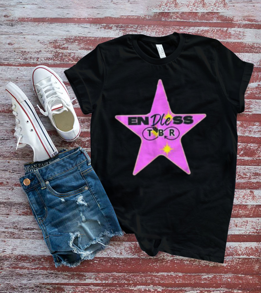 Endless TBR Star Pink Emblem With Books And Dice T-Shirt