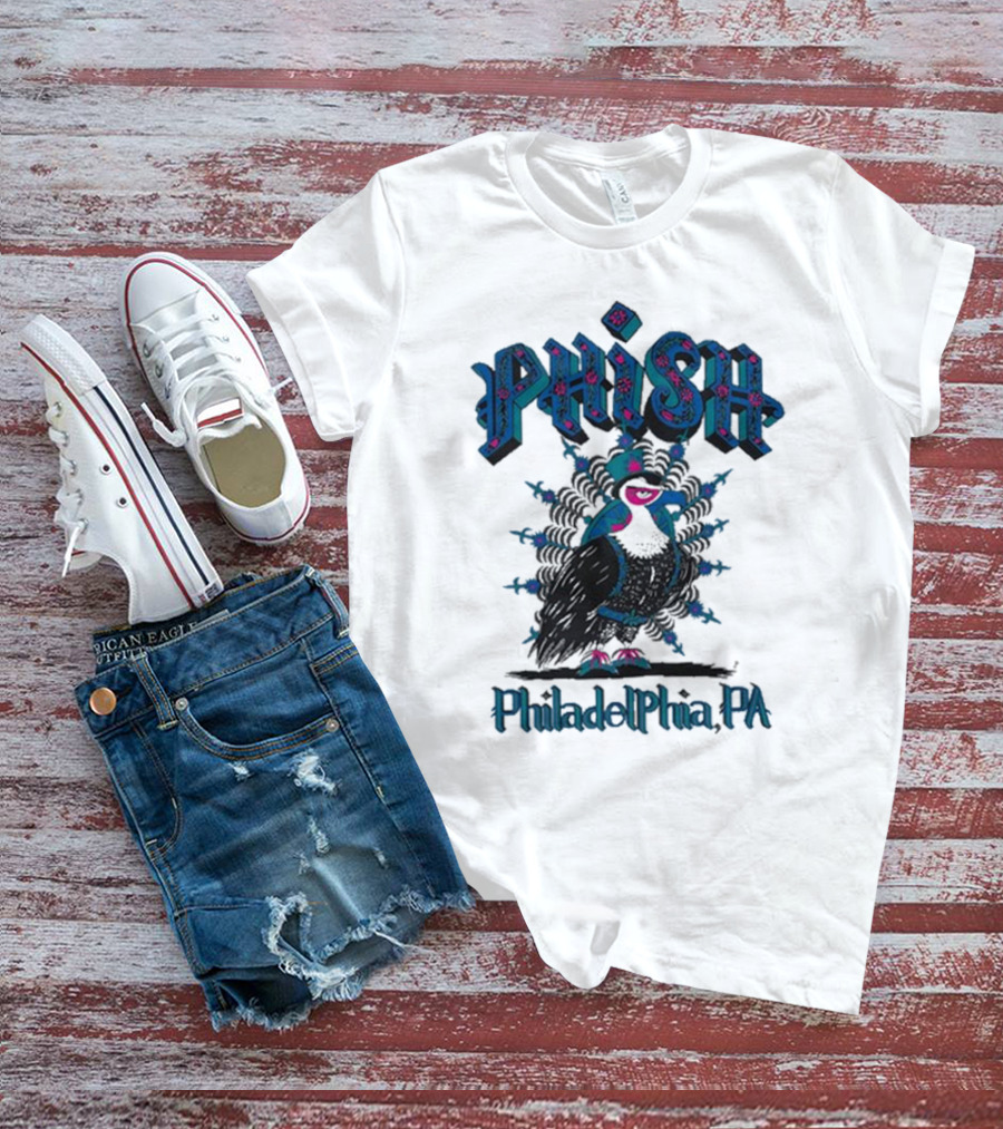 PHISH Philadelphia PA Bird Design The Mann Center Tour T-Shirt