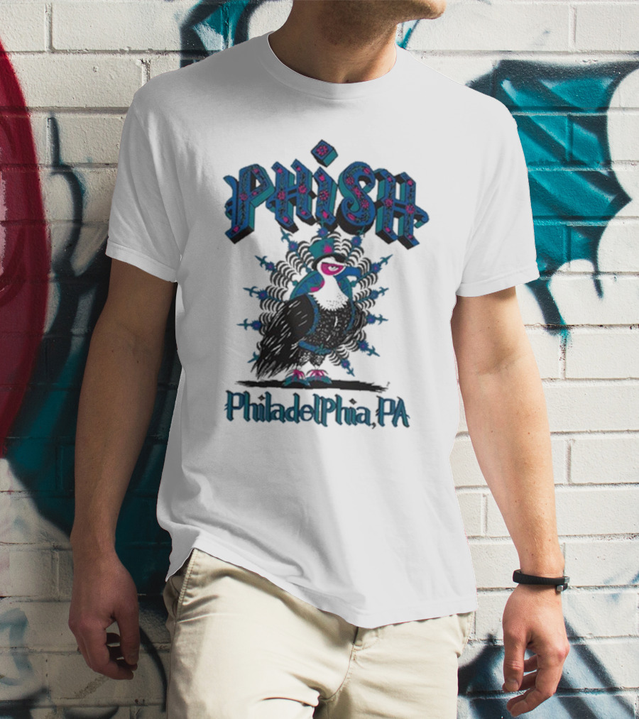 PHISH Philadelphia PA Bird Design The Mann Center Tour T-Shirt