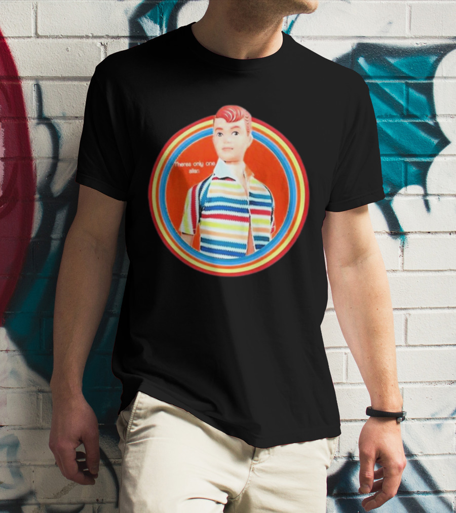 Sitcomabed Theres Only One Allan Retro Striped Doll T-Shirt