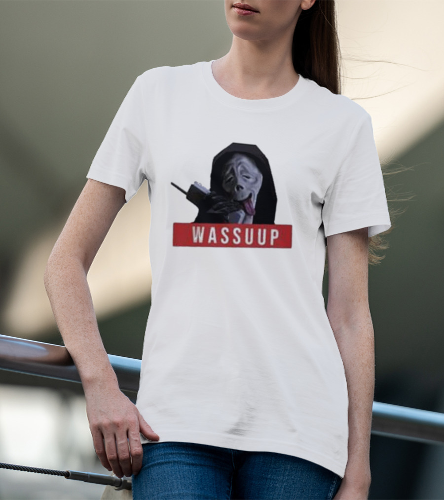 Wassup Ghostface Parody New Skeleton T-Shirt