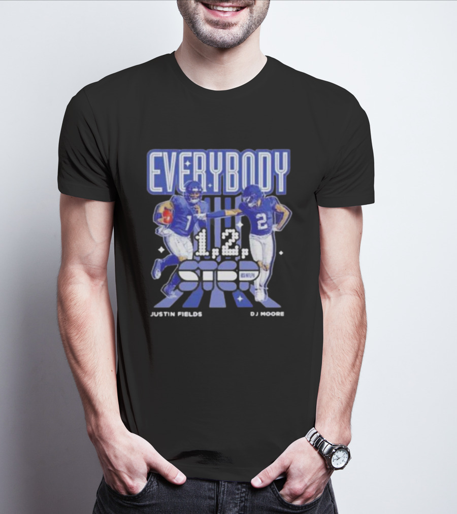 Everybody 1 2 Step Justin Fields DJ Moore Chicago Bears T-Shirt
