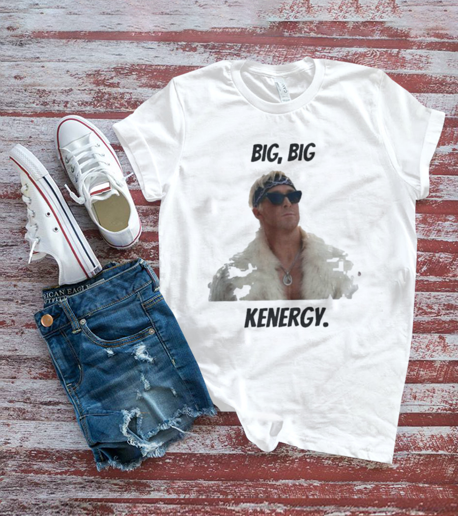 Big Big Kenergy Barbie Movie Ryan Gosling Ken Fur Coat Sunglasses T-Shirt
