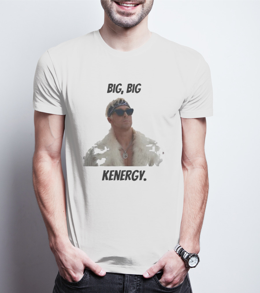 Big Big Kenergy Barbie Movie Ryan Gosling Ken Fur Coat Sunglasses T-Shirt