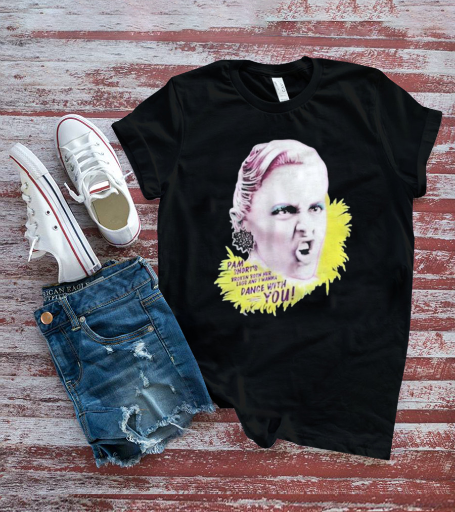 Pam Short’s Broken Both Her Legs And I Wanna Dance With You Nordacious Yellow Burst Expression T-Shirt