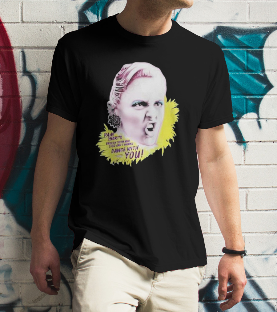 Pam Short’s Broken Both Her Legs And I Wanna Dance With You Nordacious Yellow Burst Expression T-Shirt