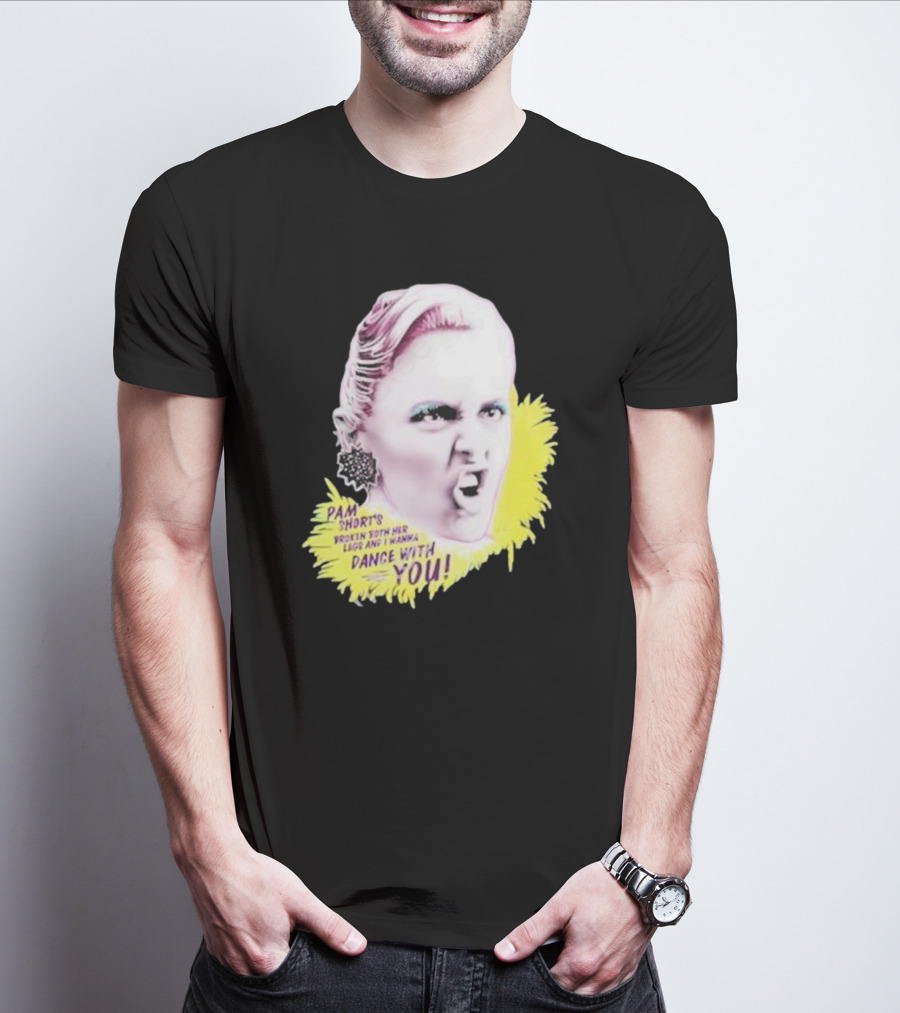 Pam Short’s Broken Both Her Legs And I Wanna Dance With You Nordacious Yellow Burst Expression T-Shirt
