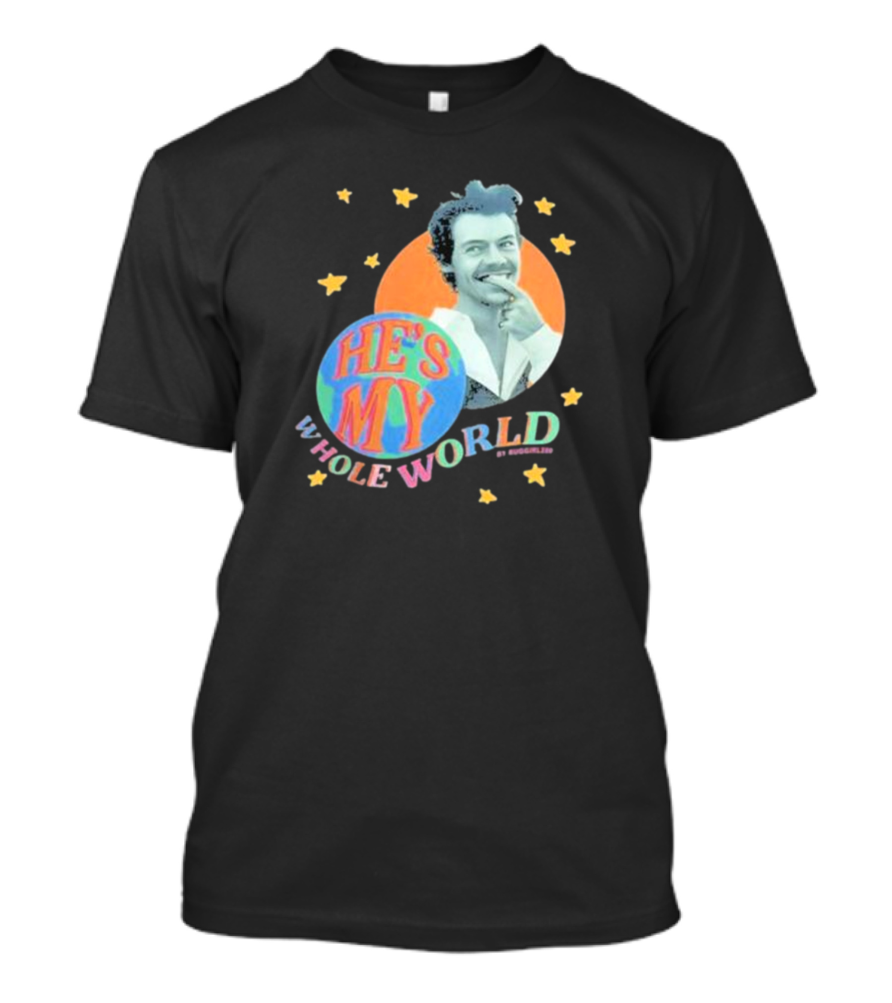 Buggirl200 Harry He's My Whole World Colorful Planet Stars T-Shirt