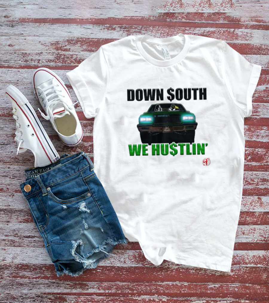 DOWN $OUTH WE HU$TLIN' Riding Classic Car T-Shirt