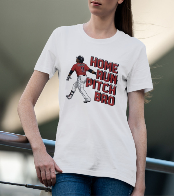 HOME RUN PITCH BRO BASEBALL SWING VINTAGE RED AND BLACK T-Shirt