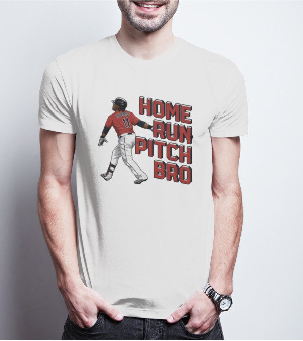 HOME RUN PITCH BRO BASEBALL SWING VINTAGE RED AND BLACK T-Shirt