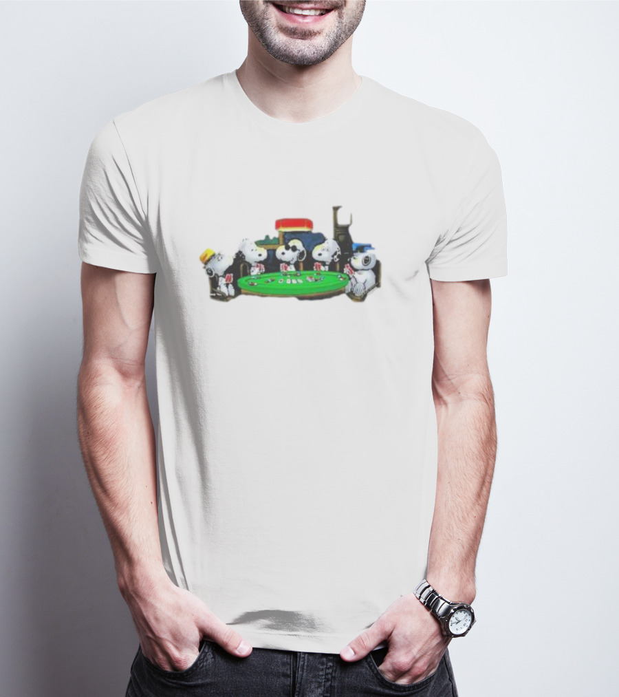 Snoopy Poker Scott Cawthon Medias Peanuts Card Game T-Shirt