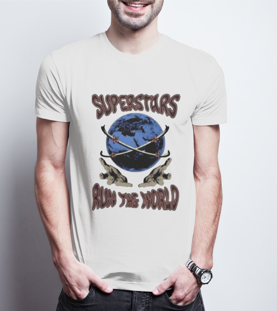Superstars Run The World Planet T-Shirt