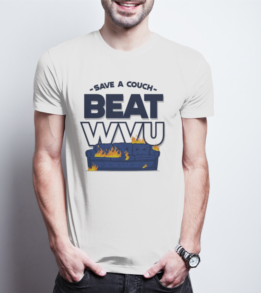 Save A Couch Beat WVU Burning Couch T-Shirt