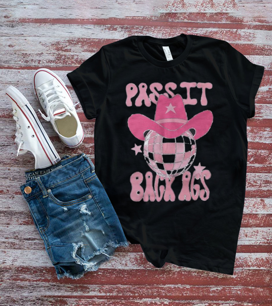 Pass It Back Ags Texas A&M Disco Cowgirl Hat And Stars T-Shirt